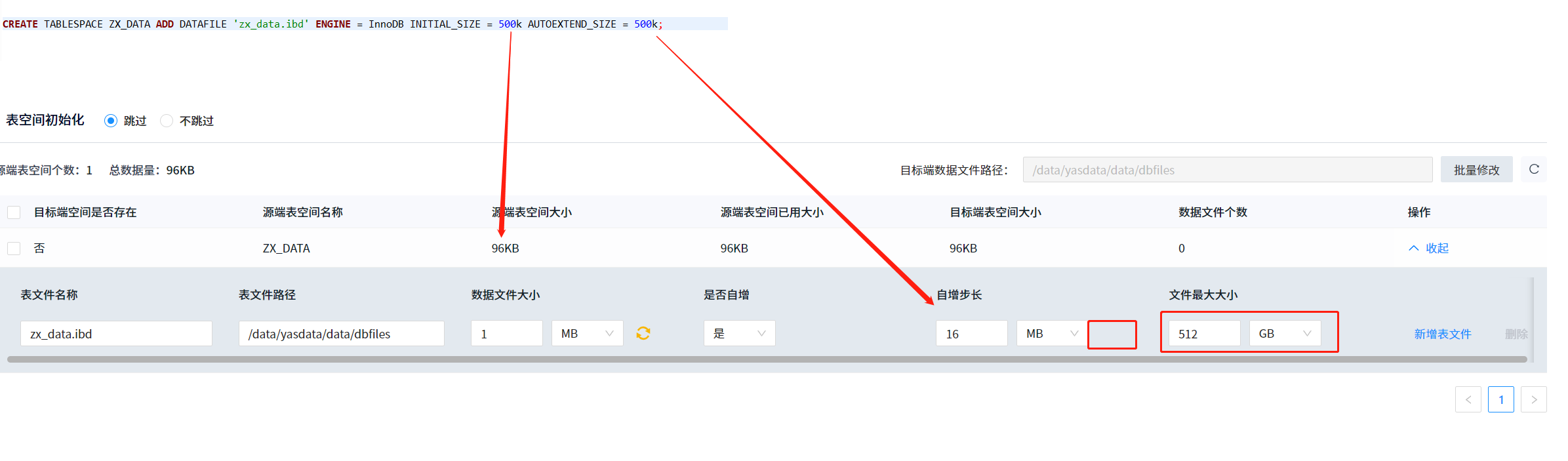 MySQL表空间显示值问题